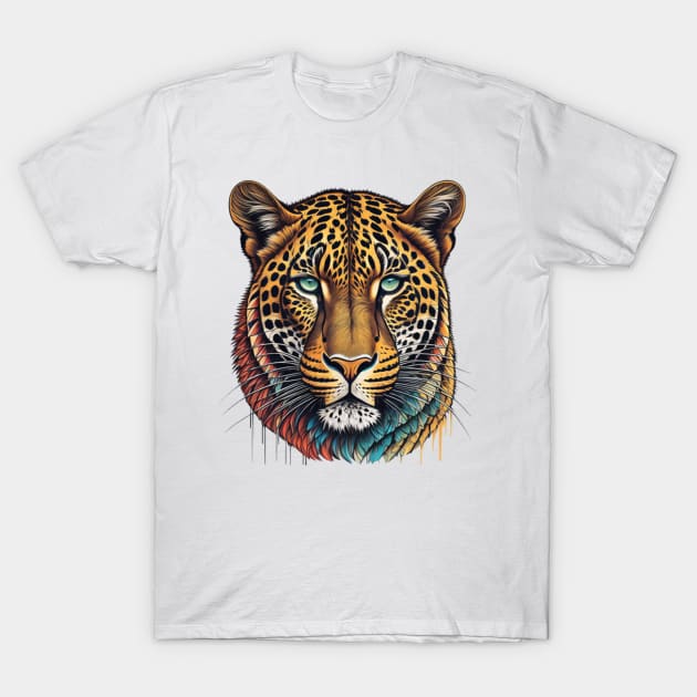 Leopard Face Print T-Shirt by Ruggeri Collection